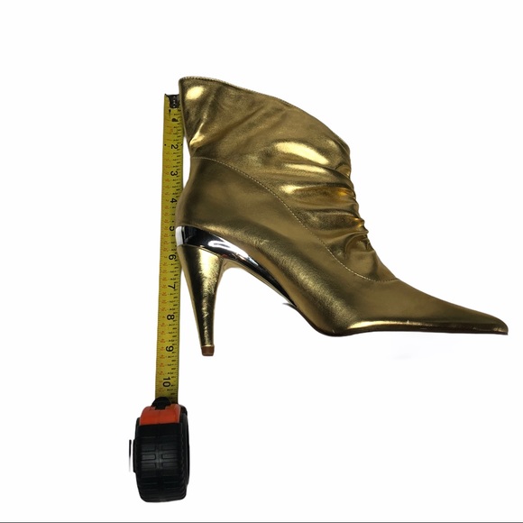 Michael Antonio Metallic Gold “SMUSH” Booties 8 - Picture 8 of 15